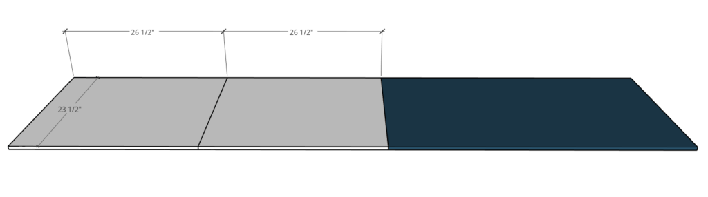 Front and back panels cut from plywood strip