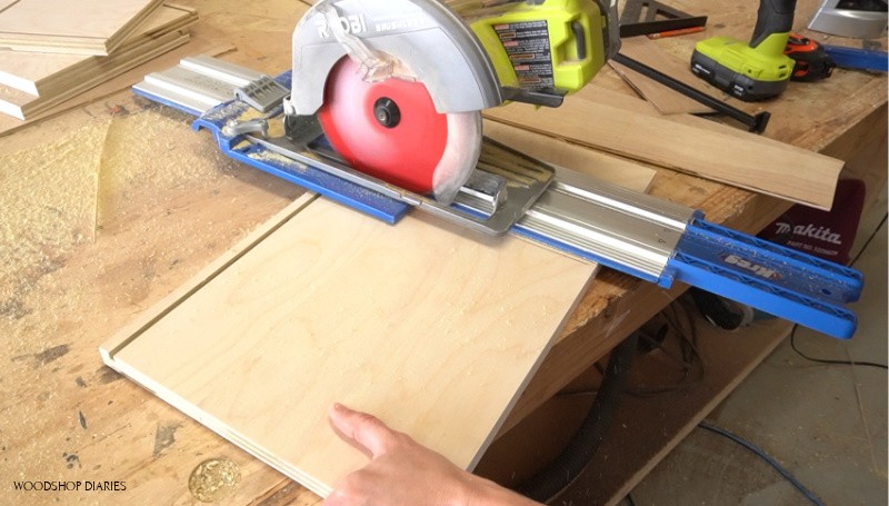 Using AccuCut and Circular saw to cut dado for filing cabinet rails