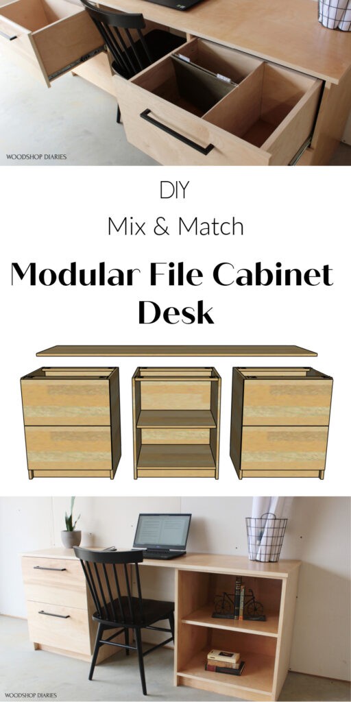 Diy Cabinets And An Easy Modular Home, Building A Desk With File Cabinets