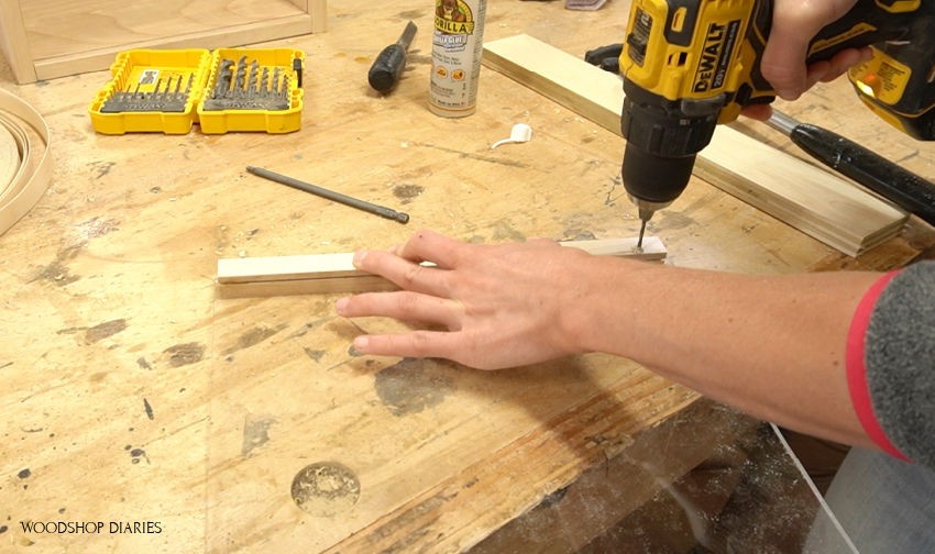 predrilling holes for plexiglass handles