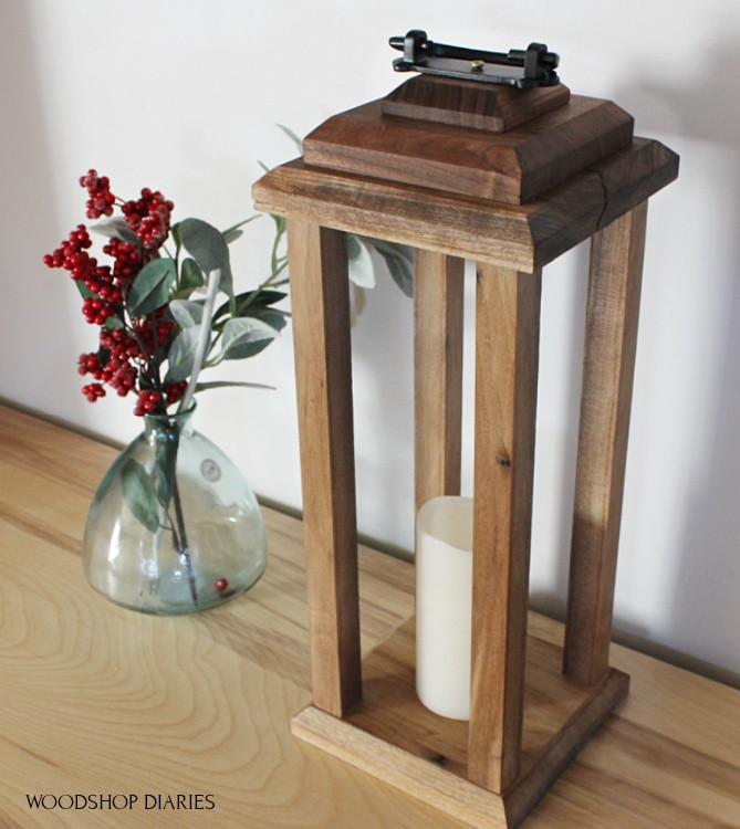 How to build a simple modern DIY wooden candle lantern