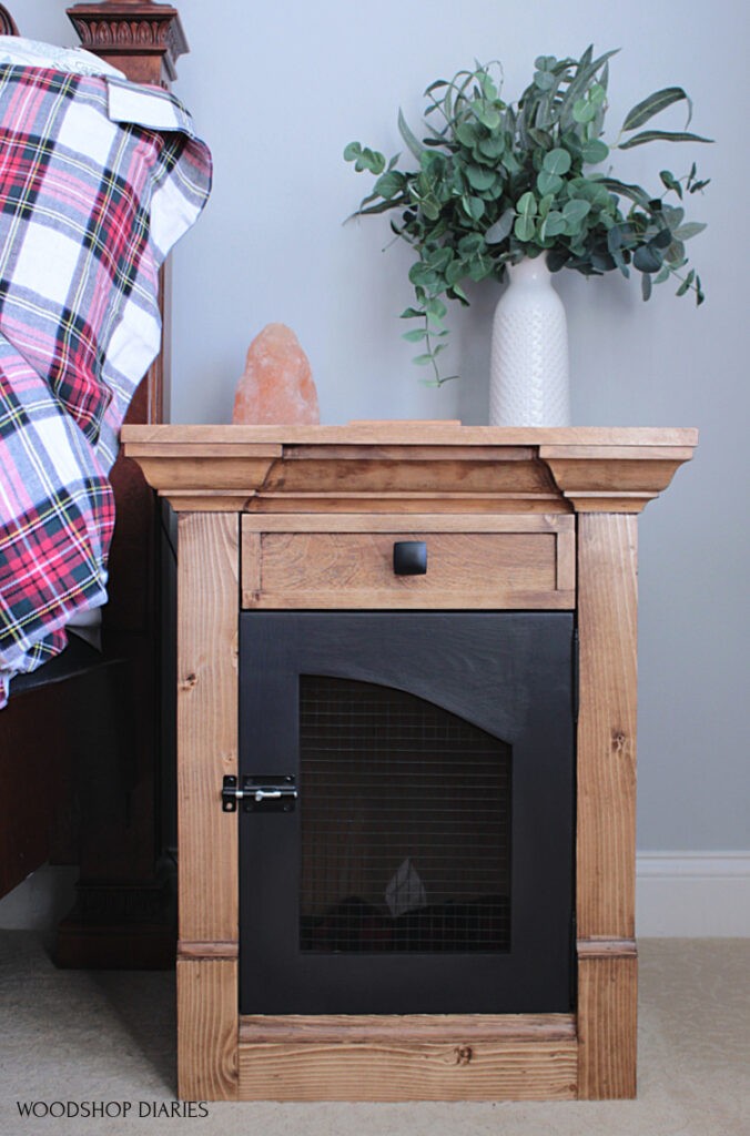 Wooden End-Table Dog Crate