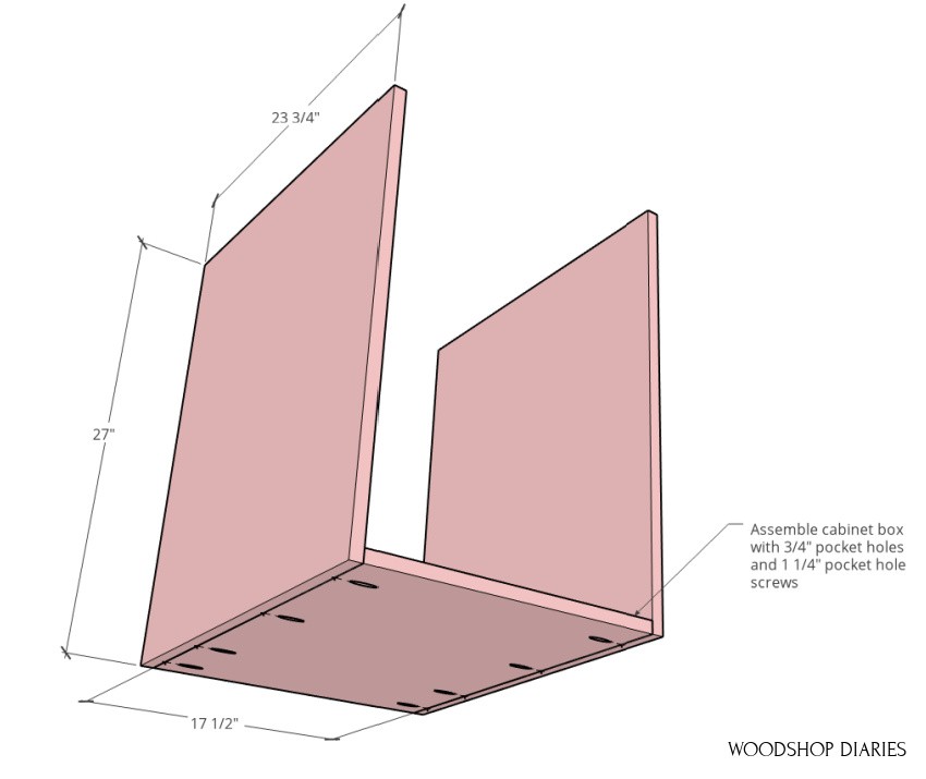 cabinet carcass assembled