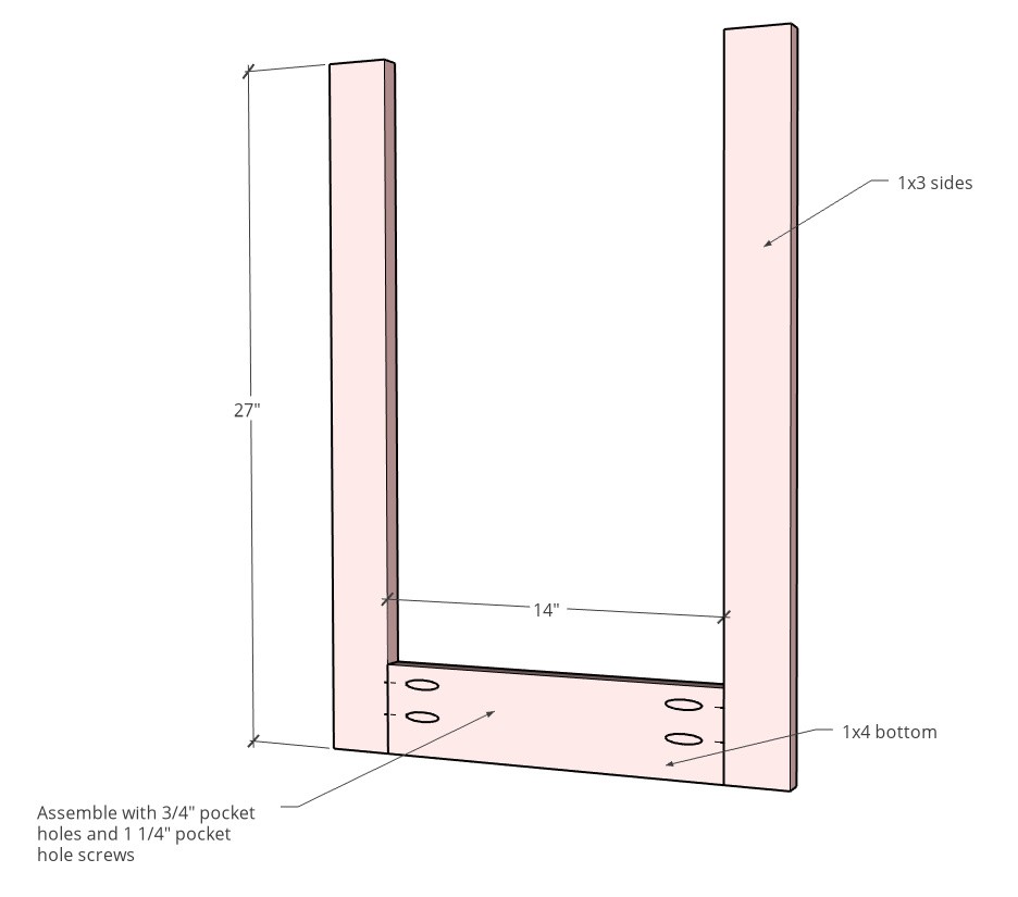 Face frame diagram assembled
