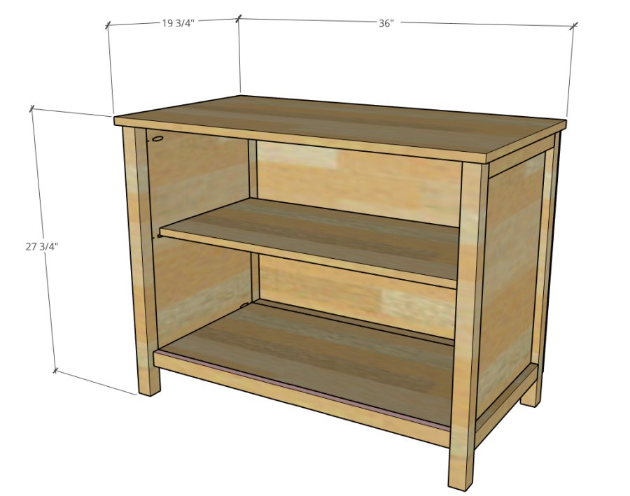 DIY Shelf Cabinet--{Easy Basic TV Stand Shelf Idea!}