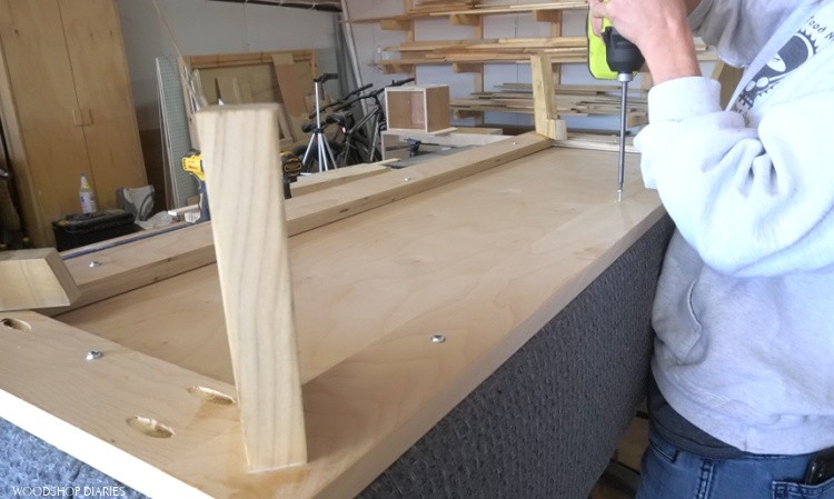 Screw base onto storage box