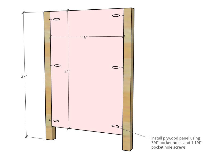 Side panel diagram of assembly dimensions