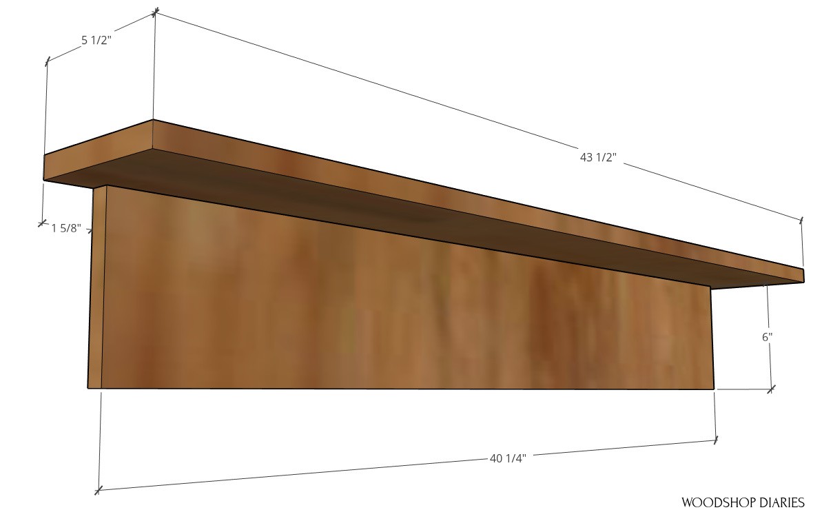 Front and top pieces to make flip top section