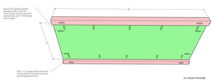 Middle Shelf subassembly diagram 