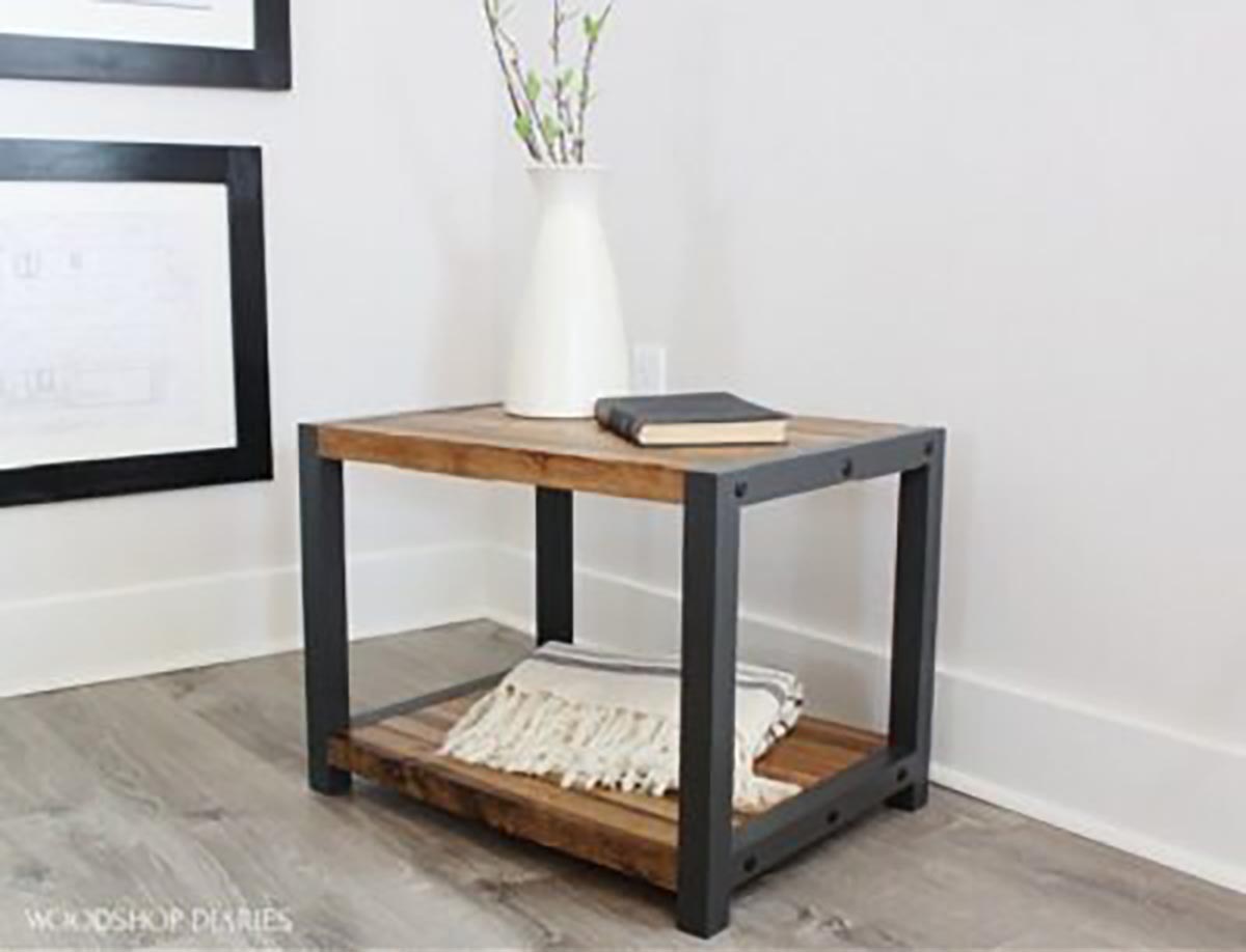 image of finished DIY end table