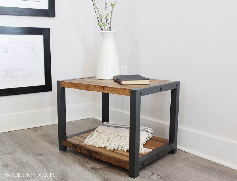 Diy End Table With Shelves Building, How To Build An End Table Out Of Wood