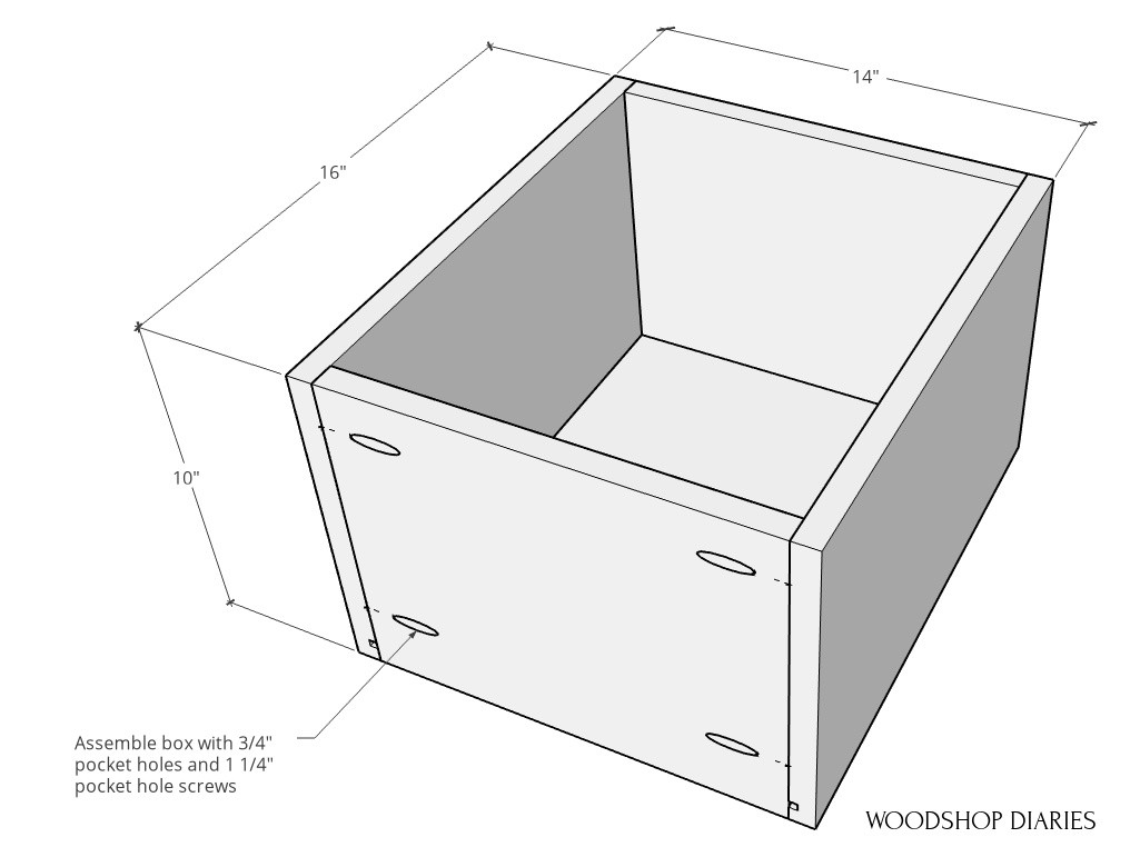 Overall drawer dimensions