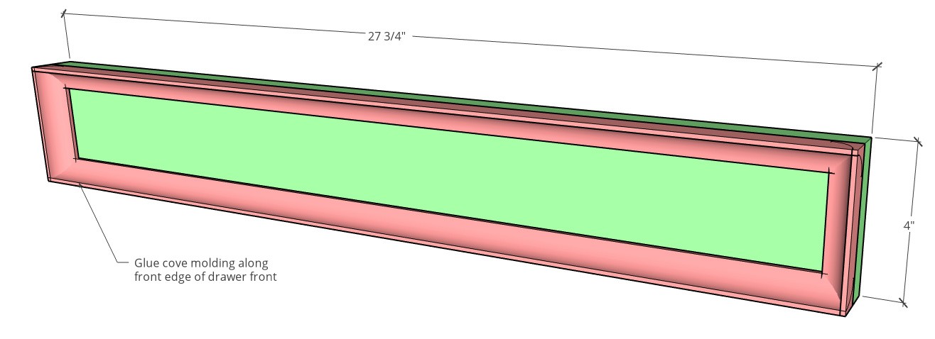 Front dimensions of keyboard tray flip top