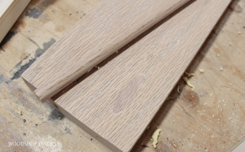 Pocket hole filled using dowel rod complete