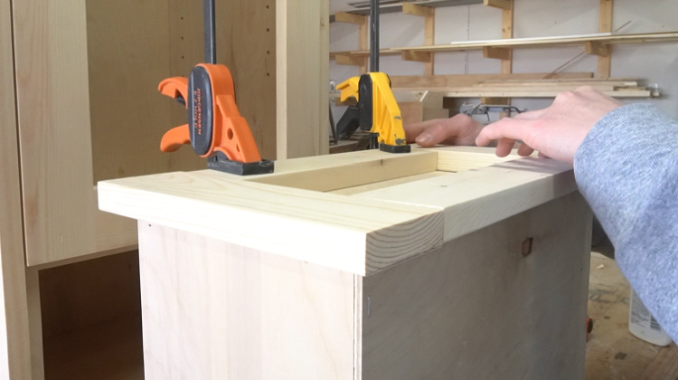 attaching cane linen cabinet drawer front