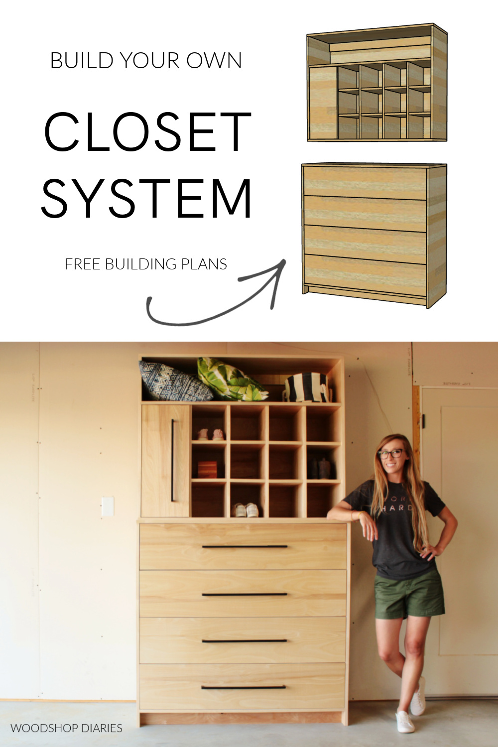 Built in clearance closet drawers