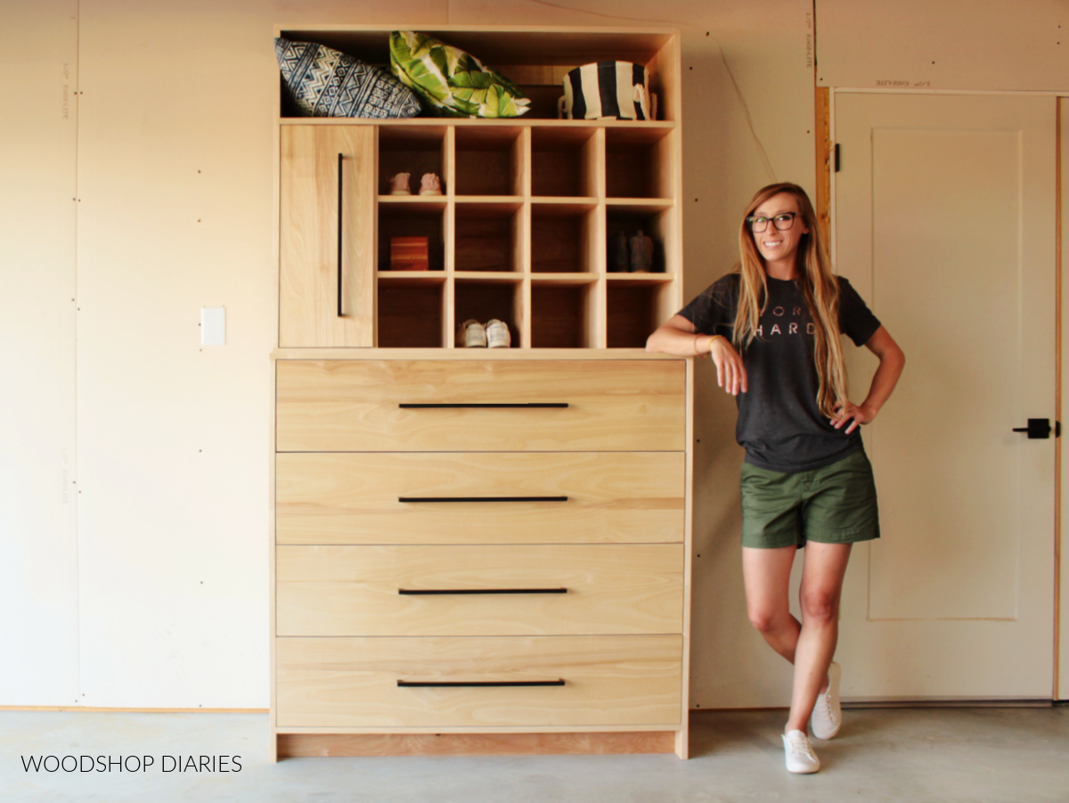 COUVER DIY Non-Assembled Brich Wood, Cabinet Pull-Out Shelf