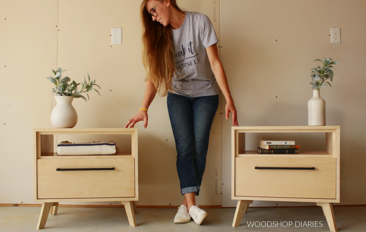 DIY Mid Century Modern Nightstand