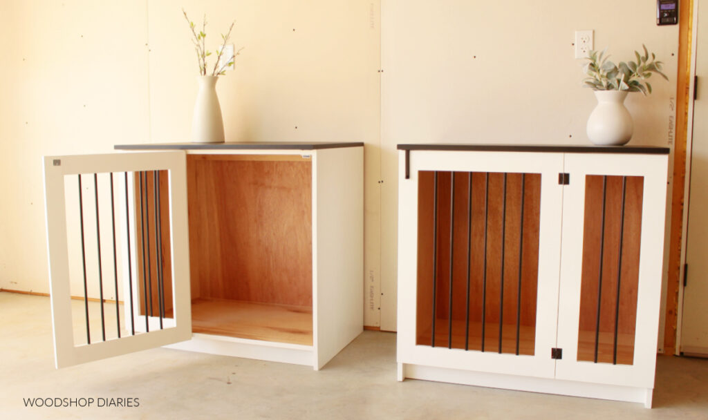 Picture of DIY Wooden Dog Crate Cabinet -- A Built in Dog Crate Project!