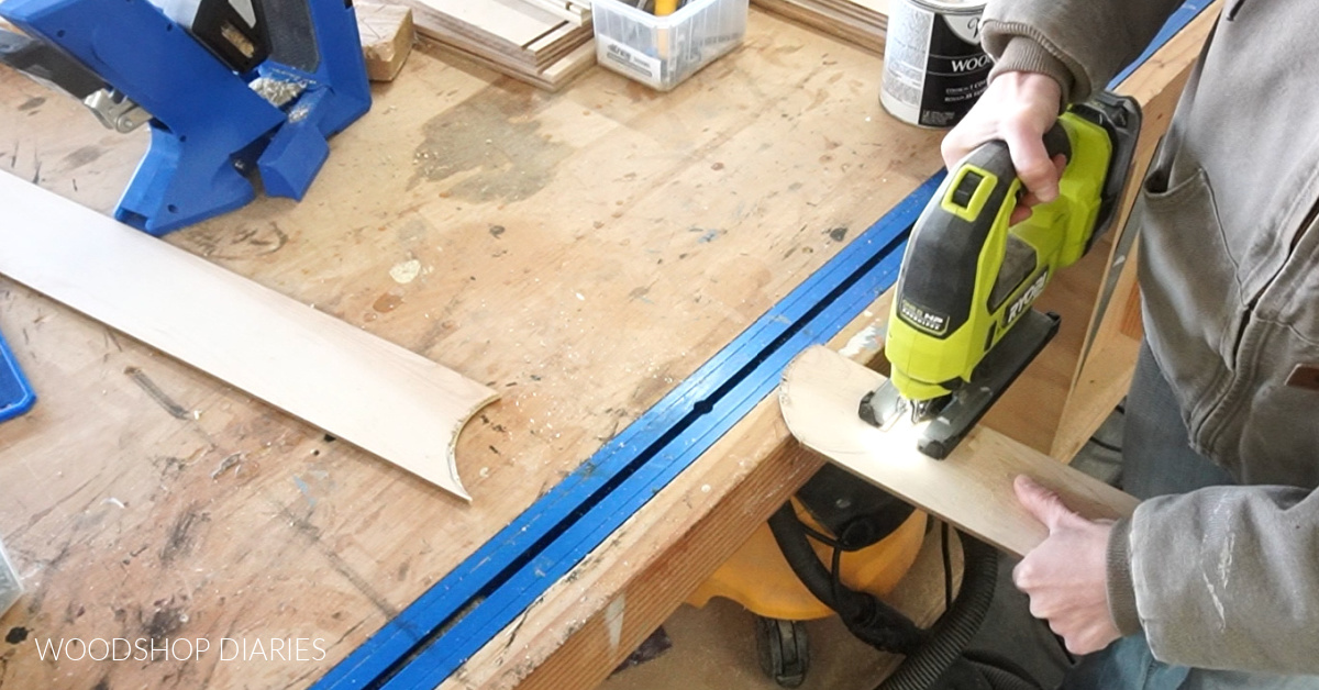 Using a jig saw to cut planks to fit around obstacles