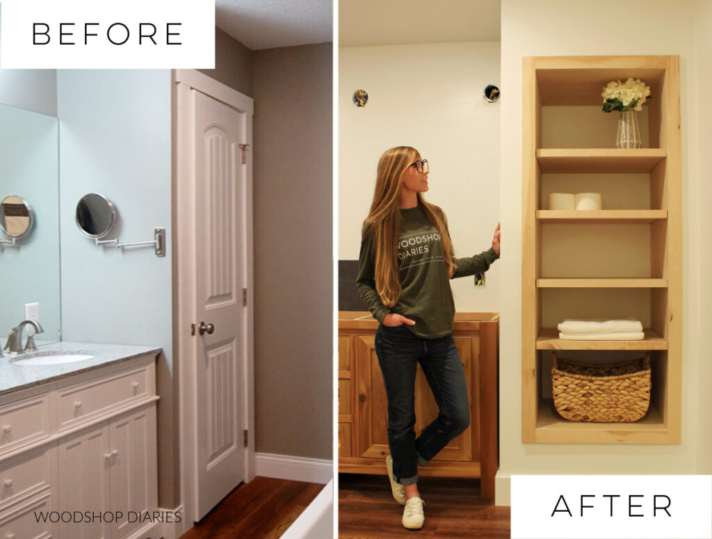 How to Turn a Closet Into Built In Shelves
