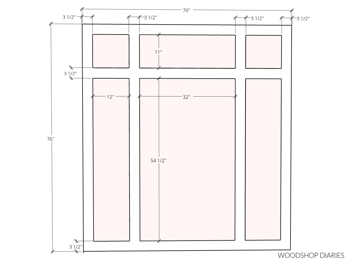 Diagram example of picture frame molding box sizes
