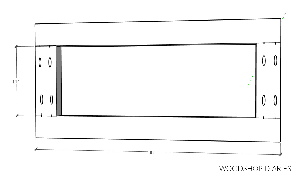 Long side frame of main box assembly diagram