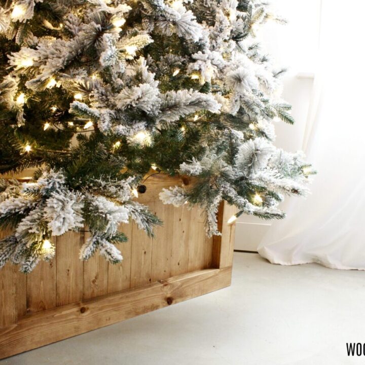 DIY Wooden Christmas Tree Skirt Box