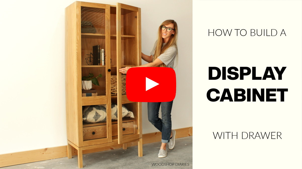 Faux YouTube thumbnail for display cabinet with drawer