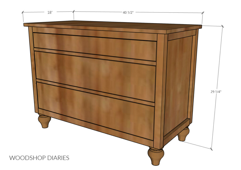 How to Build a Simple 3 Drawer Dresser BUILDING PLANS!