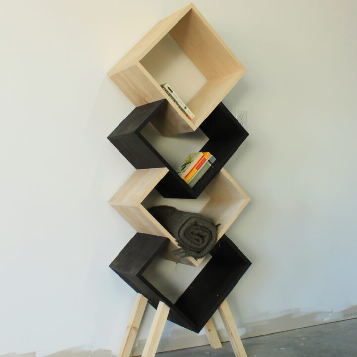 DIY Modern Geometric Shelf