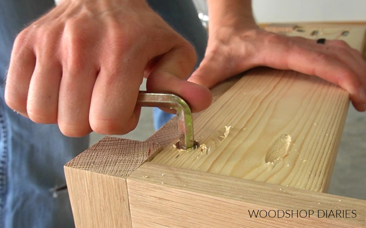 Install Threaded inserts flush to surface of wood