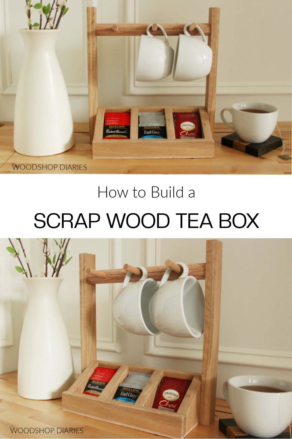 DIY Tea Storage Box with Mug Holder