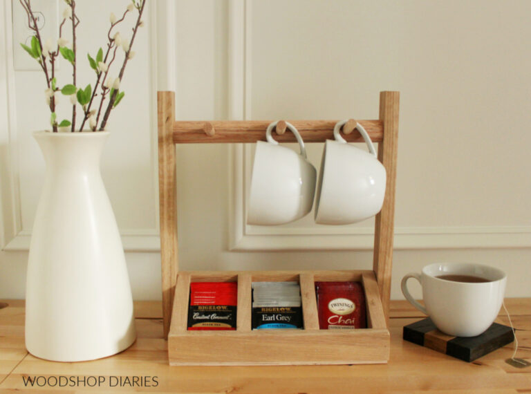DIY Tea Storage Box with Mug Holder