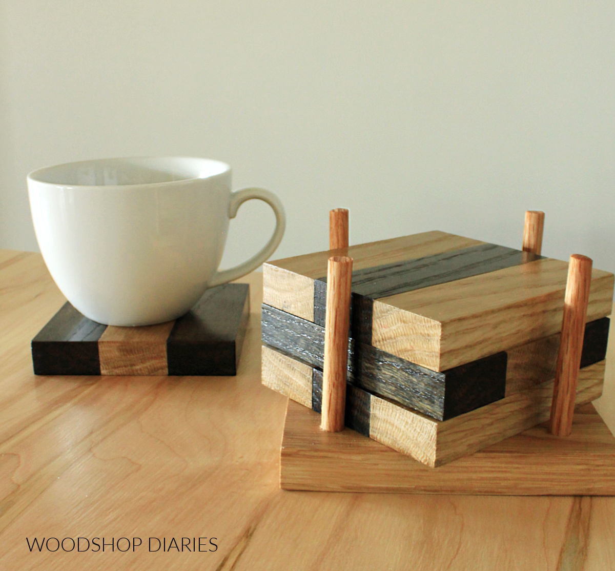 Unique Handmade End Grain Wooden Coasters (Set of 2 or 4)