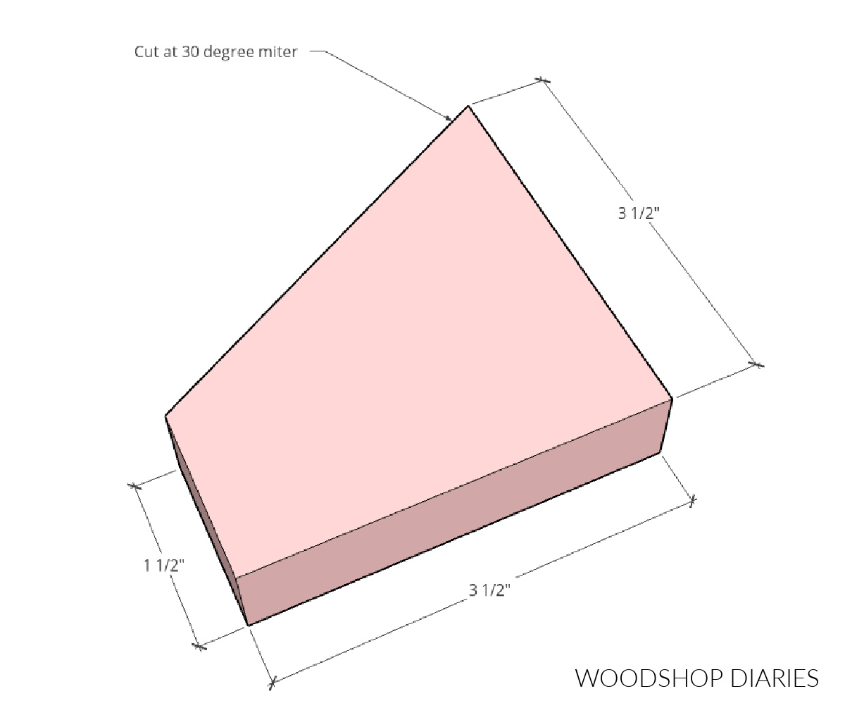 Computer diagram showing how to cut tea box divider blocks from 1x4 boards