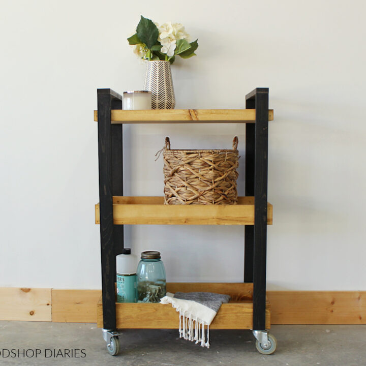 DIY Rolling Storage Cart