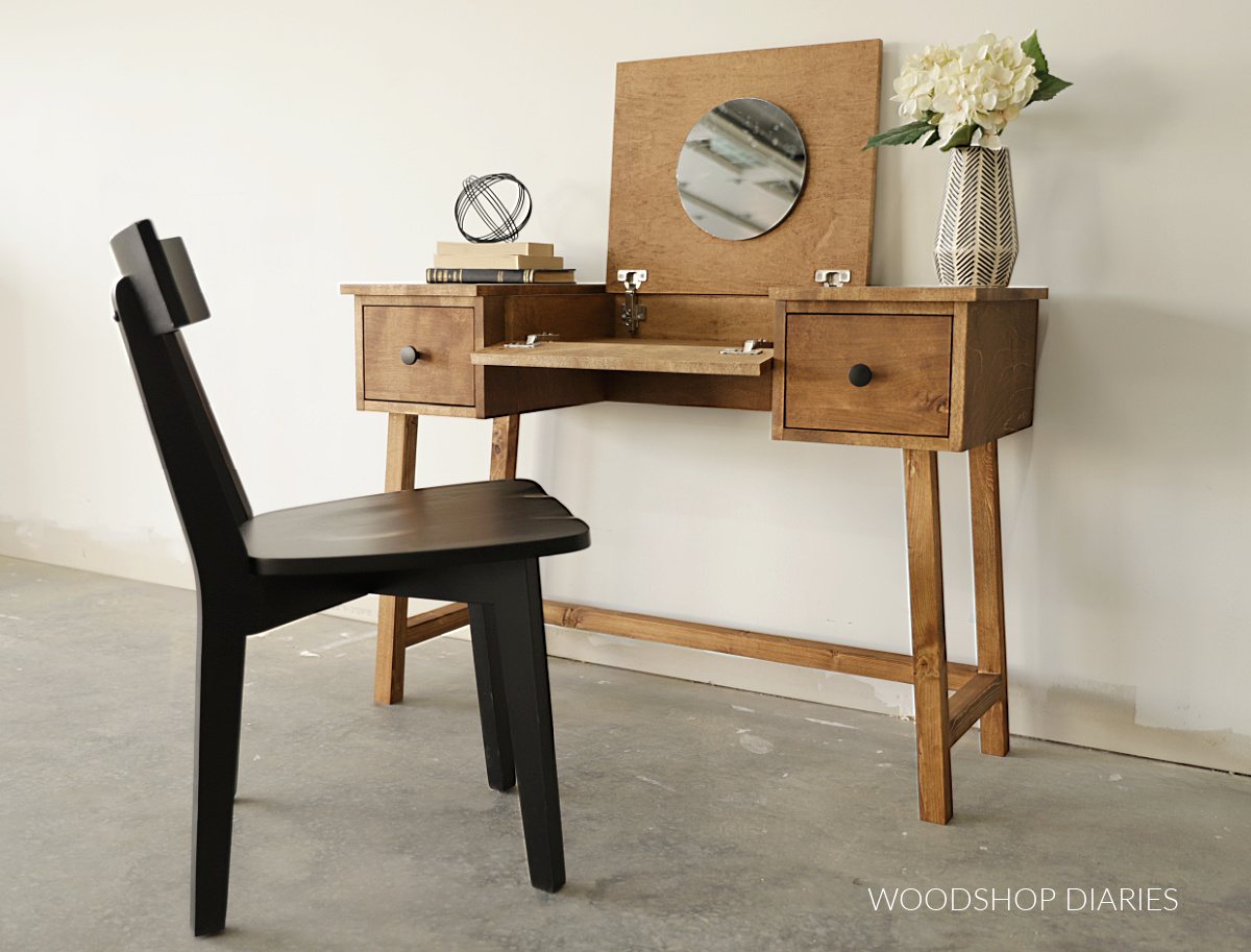 DIY Vintage Door Vanity Desk for a Teen