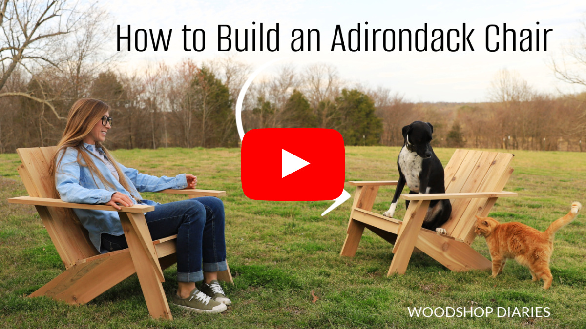 How to build an Adirondack chair faux YouTube thumbnail