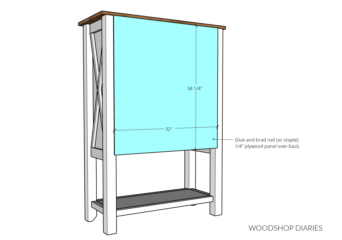 Computer diagram showing how to install back panel