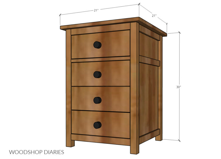 Simple DIY End Table with Drawers BUILDING PLANS
