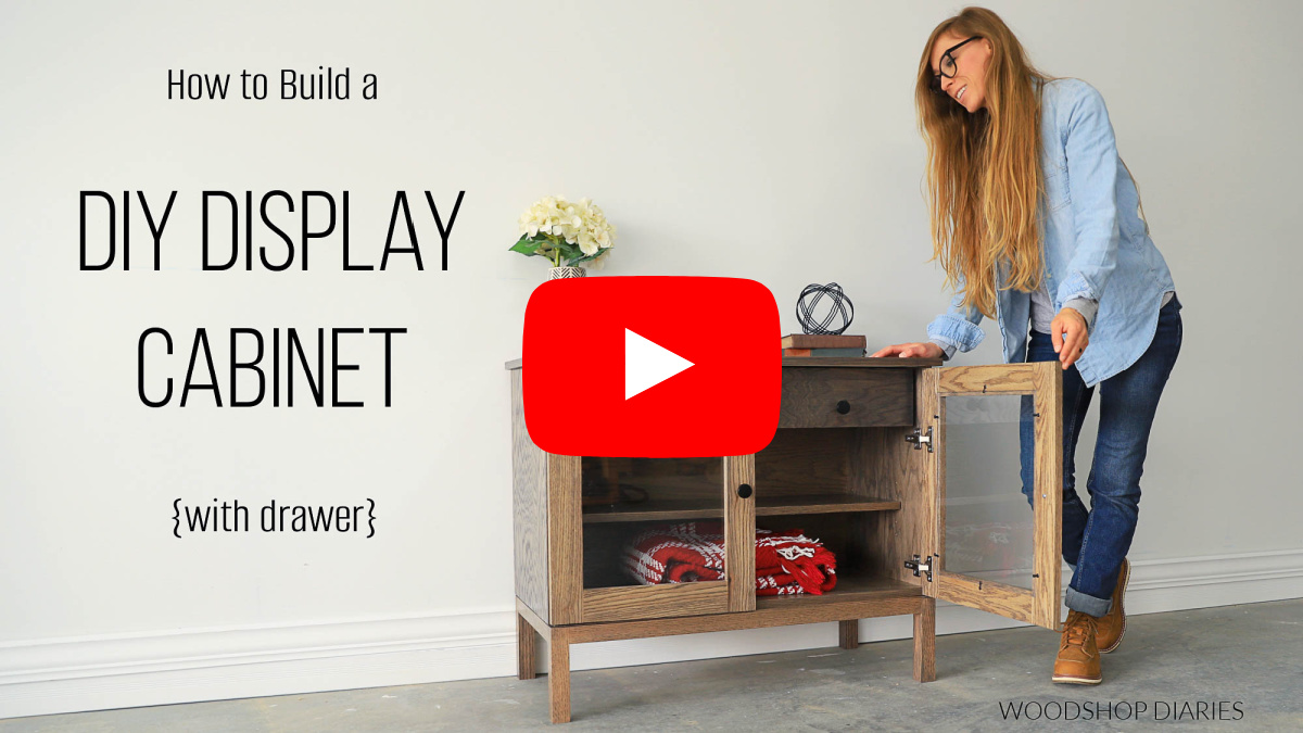 YouTube Thumbnail for DIY display cabinet video