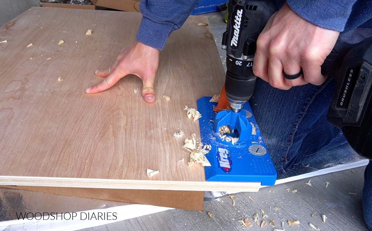 Using a Kreg Concealed hinge jig to drill concealed hinge cup holes