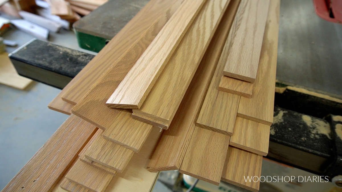 Prefinished oak wood slats for sliding door