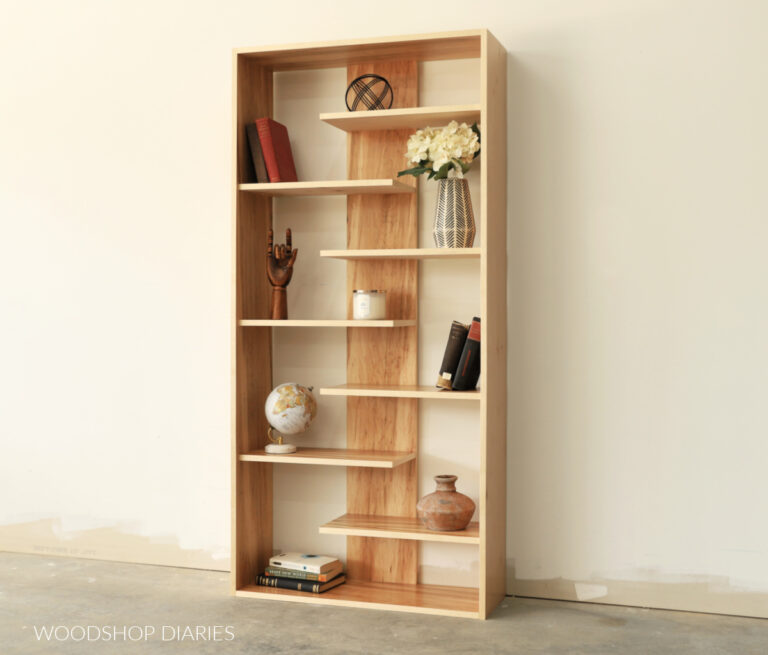 EASY Modern DIY Plywood Bookshelf with Building Plans!