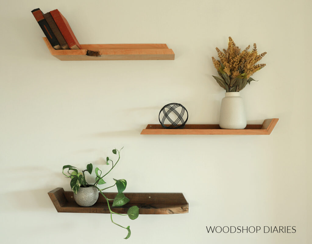 The Floating Wood Shelves in Our Bathroom & Kitchen - Driven by Decor