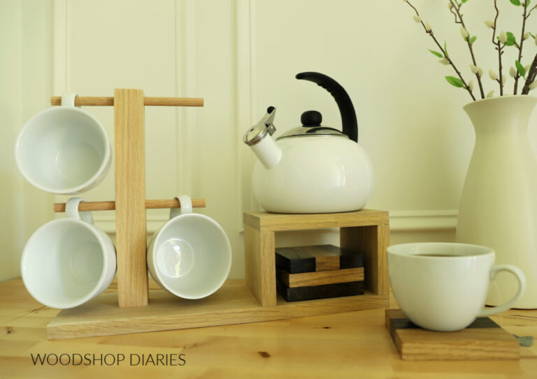 Wire Tea Set Project DIY Tea Station Tray | From Scrap Wood!