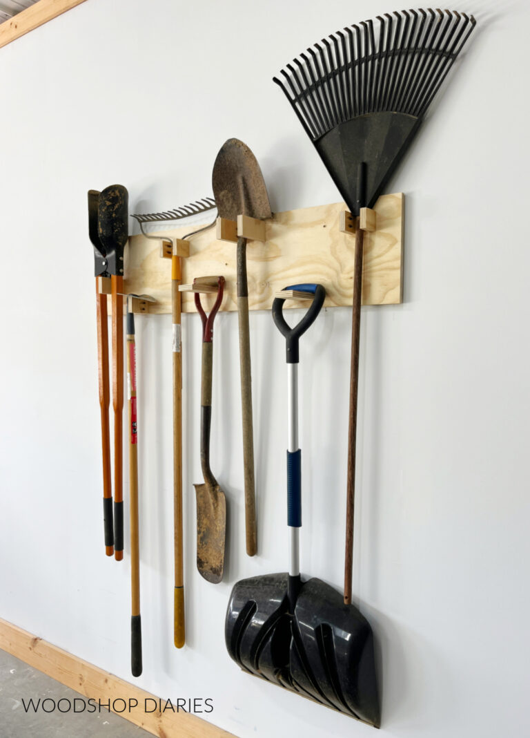 Easy DIY Yard Tool Organizer From Scrap Wood!