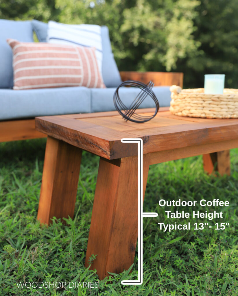 DIY Chunky Outdoor Coffee Table