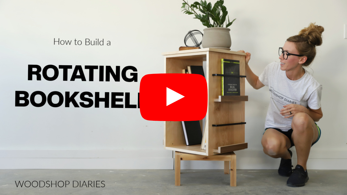 YouTube Thumbnail for rotating bookshelf video